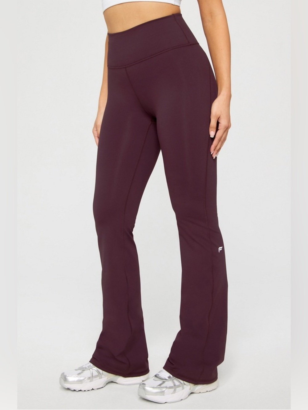Oasis PureLuxe High-Waisted Kick Flare High-Waist Flare Workout Pants Deep Plum